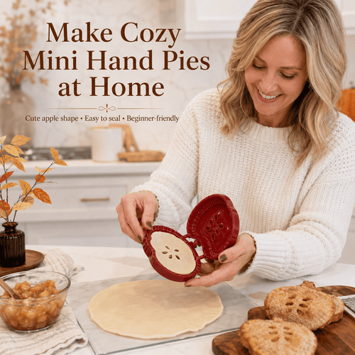 🥧 Beginner-Friendly Mini Hand Pie Press Mold – 6 Fun Shapes for Easy Homemade Pastries 🍎