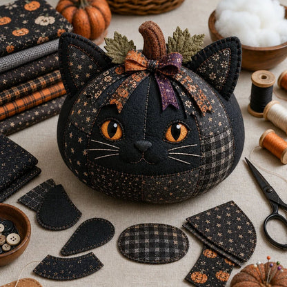 🍂 Animal Pumpkin DIY Sewing Kit – Fall Farmhouse Craft Decor