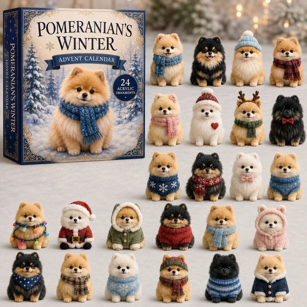 🐶🐾 Pomeranian Advent Calendar – 24 Days of Fluffy Christmas Surprises