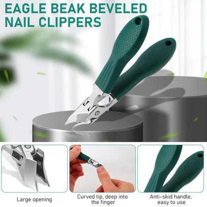 ✨ 3PCS Slanted Nail Clipper Set – Clean & Effortless Cutting