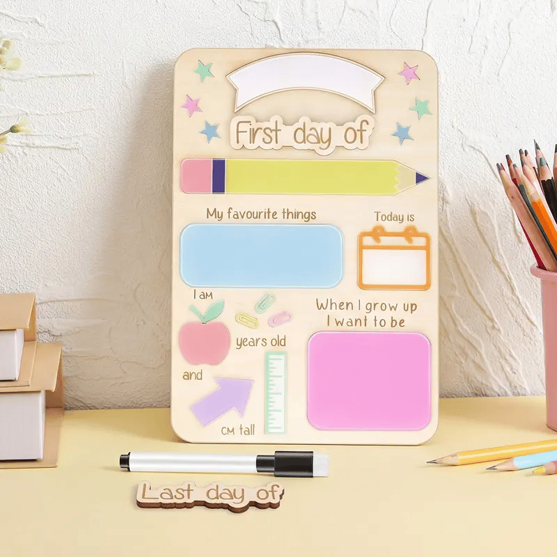 First Day of School Sign Reusable Back to School ChalkBoard