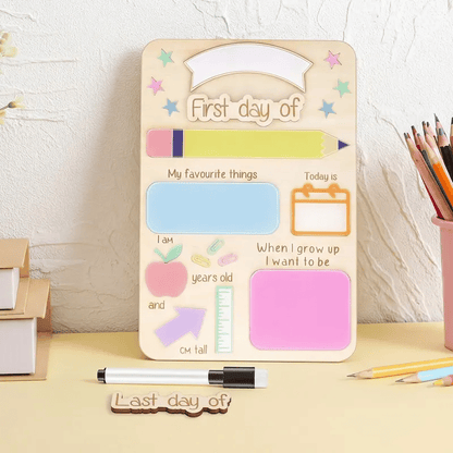 First Day of School Sign Reusable Back to School ChalkBoard