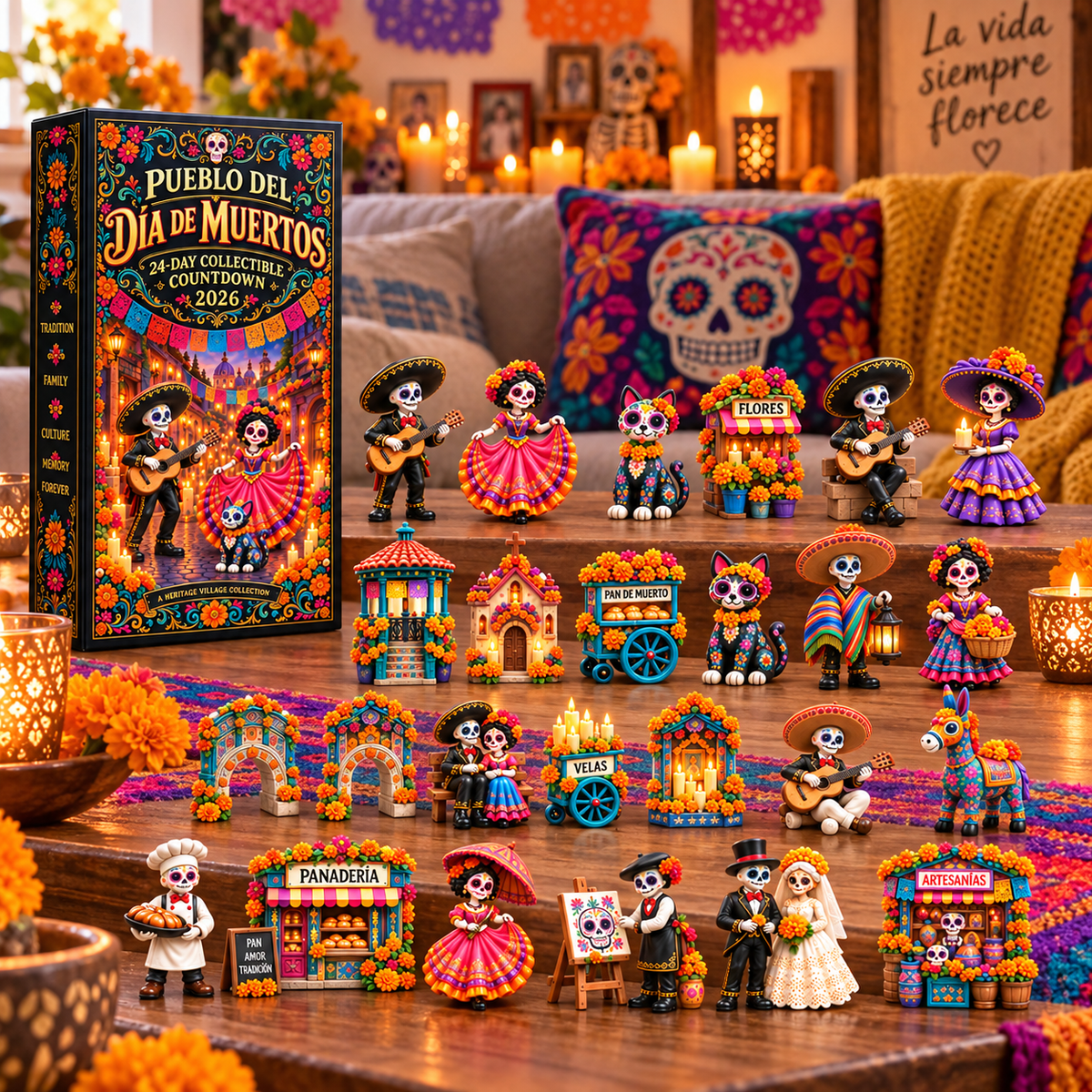 💀🎉 Pueblo del Día de Muertos 2026 — 24-Day Collectible Village Countdown