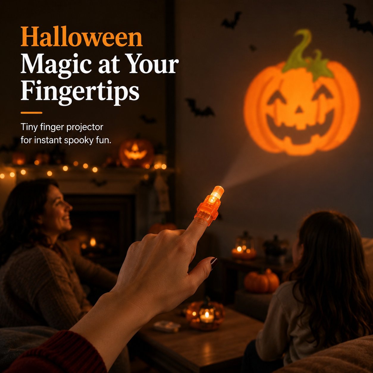 🎃 Halloween Finger Projector Lights – Mini Pattern Projector (36 Pcs)