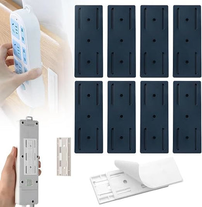 🔥Adhesive Socket Holder – Punch-Free Wall Mount with Cable Organizer Clips