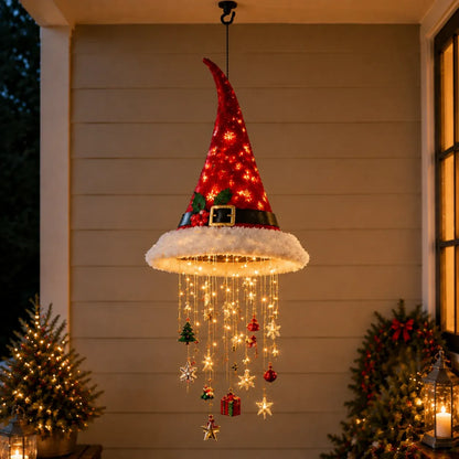 🔥Today 49% OFF🎅 Lighted Santa Hat Hanging Chandelier 🎄