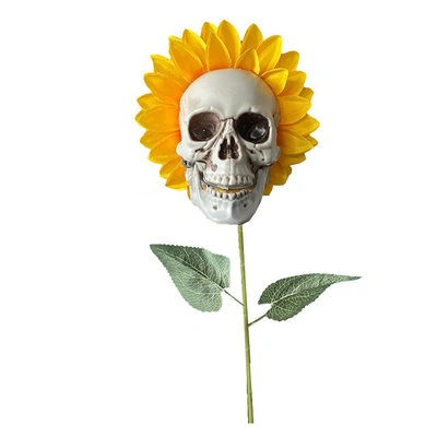 Plastic Sunflower Skull