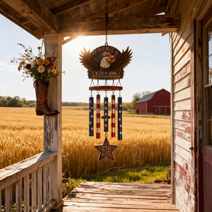🇺🇸 250 Years of Freedom™ Commemorative Wind Chime | Limited Edition Patriotic Garden Decor 🦅