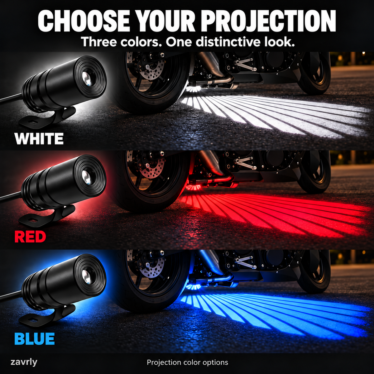 🪽✨ Motorcycle Angel Wings Projector Lights – Light Up Your Night Ride!