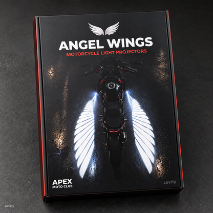🪽✨ Motorcycle Angel Wings Projector Lights – Light Up Your Night Ride!