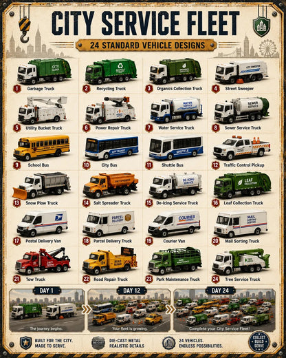 🎄 Vehicle Advent Calendar – 24 Construction & Farm Vehicles