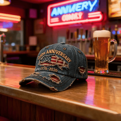 🏆Hand-Embroidered Artisan Cap💖US 250th Anniversary Casual Hat
