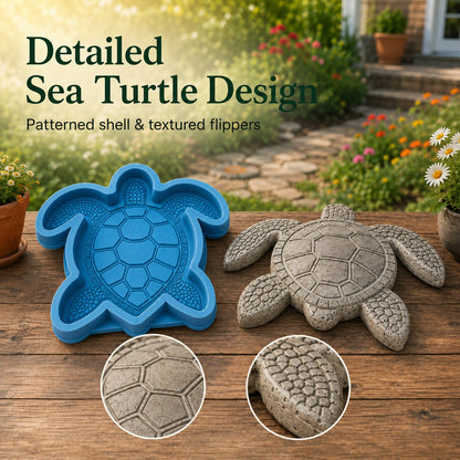 🌊 Ocean Animal Stepping Stone Mold – Reusable Garden DIY Mold