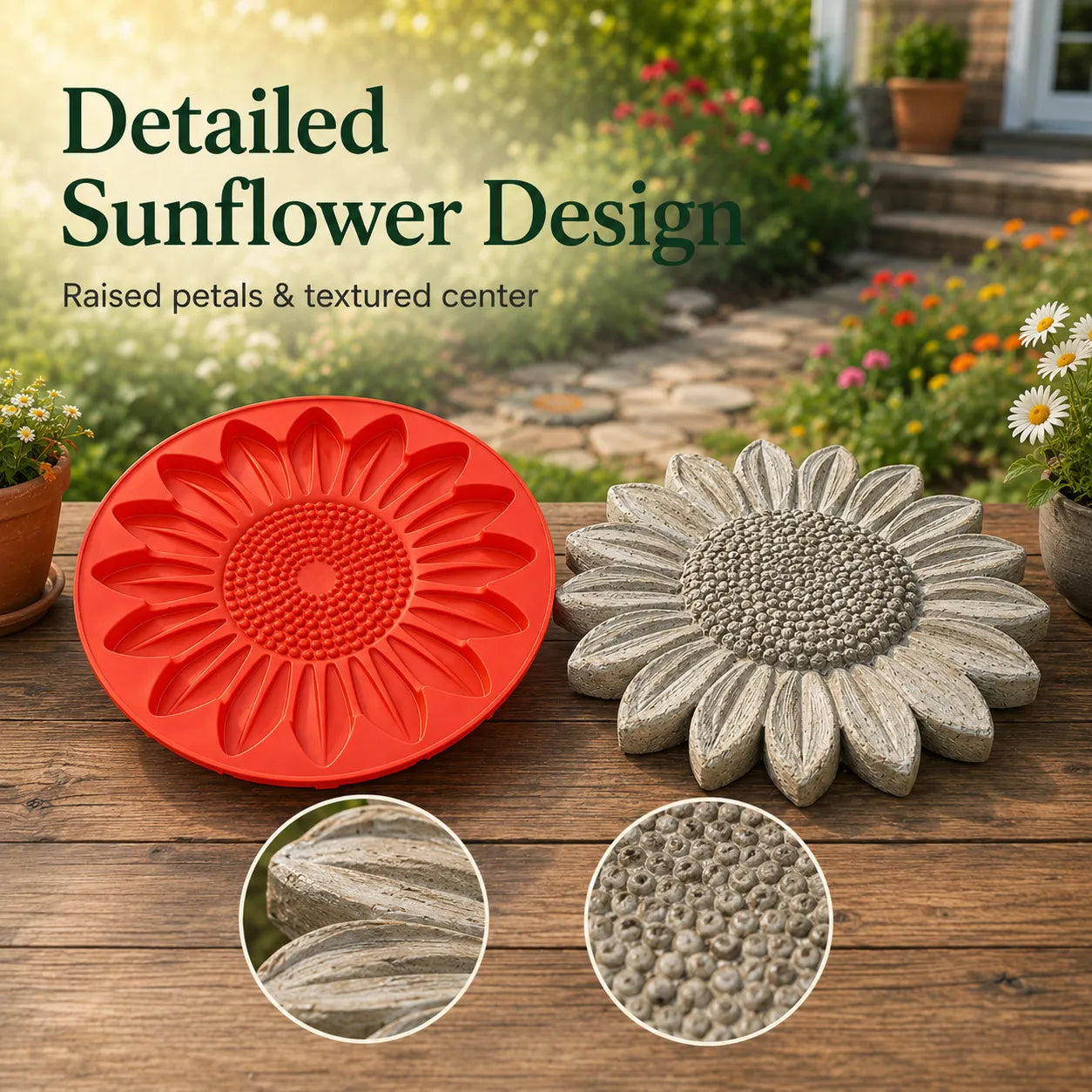 🌻 Reusable Garden Art Mold – Make Your Garden Truly One of a Kind