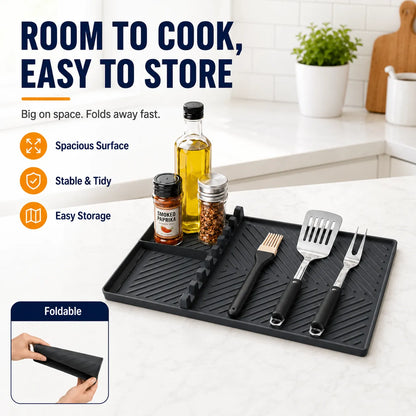 16.5x11" Silicone Mat – Heat Resistant, Dishwasher Safe, Non-Slip for Grill & Counter