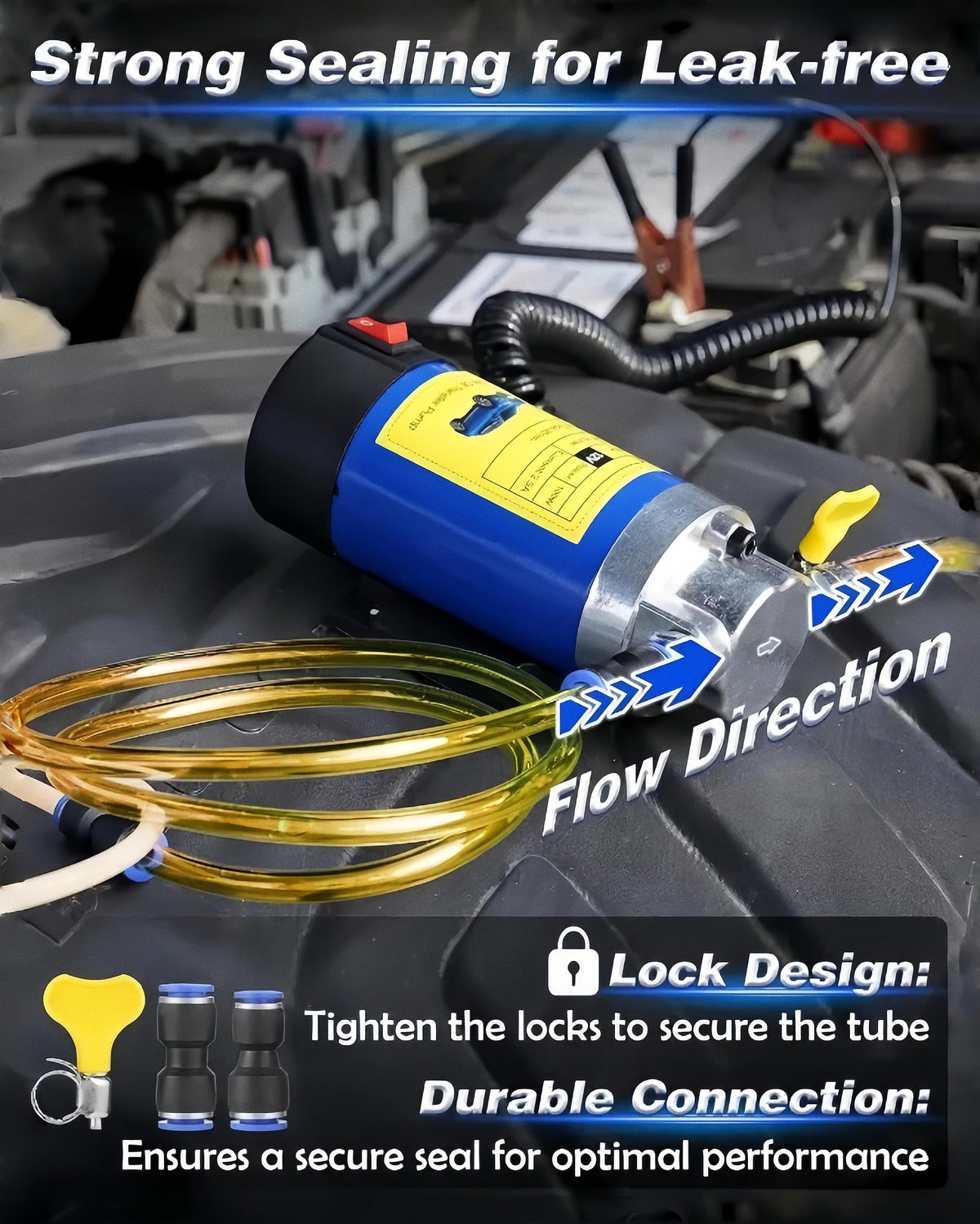 ⚡ 12V 100W Powerful Self-Priming Oil Pump