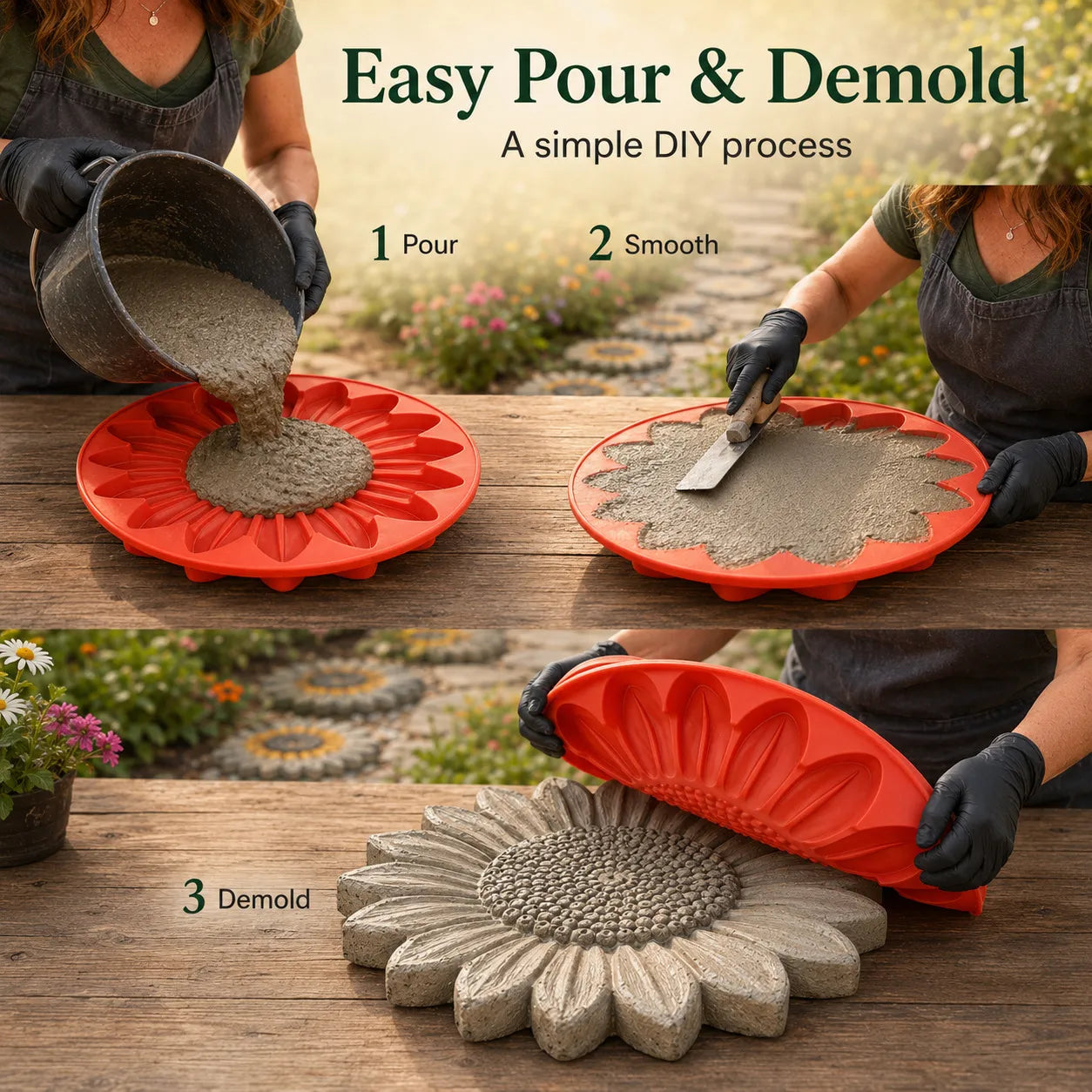 🌻 Reusable Garden Art Mold – Make Your Garden Truly One of a Kind