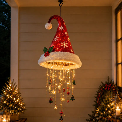 🔥Today 49% OFF🎅 Lighted Santa Hat Hanging Chandelier 🎄