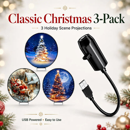 🎄👻 ✨Plug & Play HD Holiday Projector for Christmas & Halloween Decor