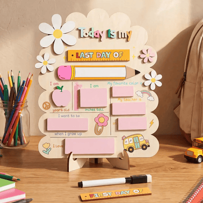 First Day of School Sign Reusable Back to School ChalkBoard