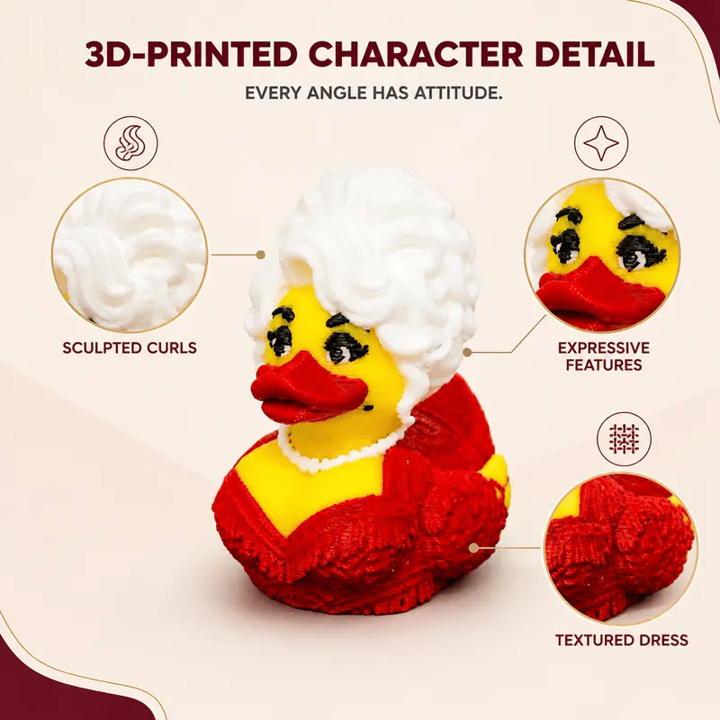 Duck – 3D Printed Collectible, Cute Desk & Car Decor