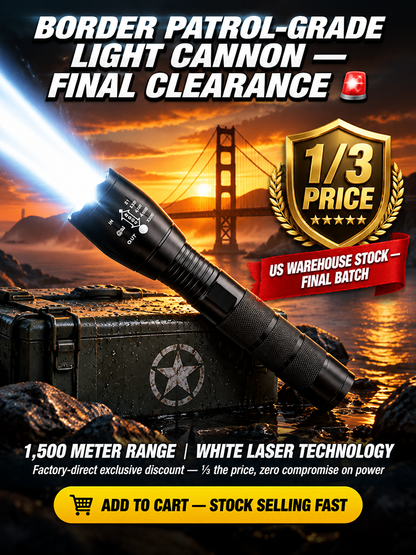 [Night Vision Flashlight] Ultra-Bright White Laser Zoomable Flashlight