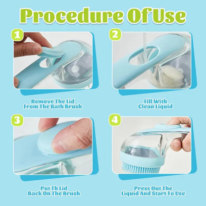 🐾Pet Bath Brush with Shampoo Dispenser