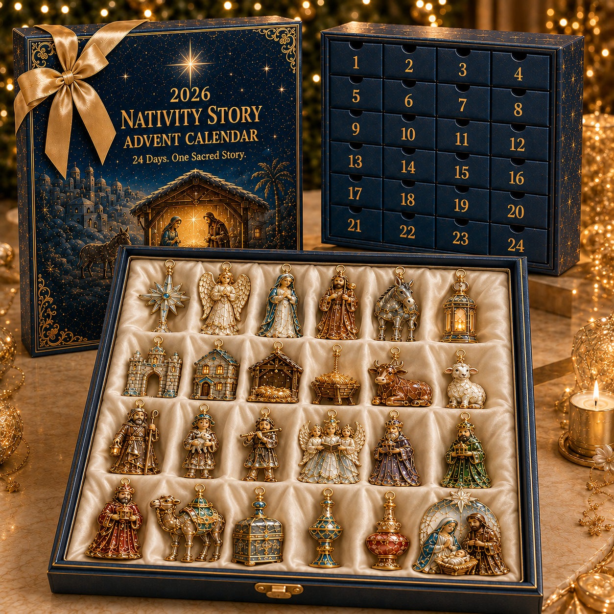✨⏰Limited Anniversary Edition 49% OFF｜2026 Advent Calendar: The Coming of Jesus, Religious Christmas Countdown Decor