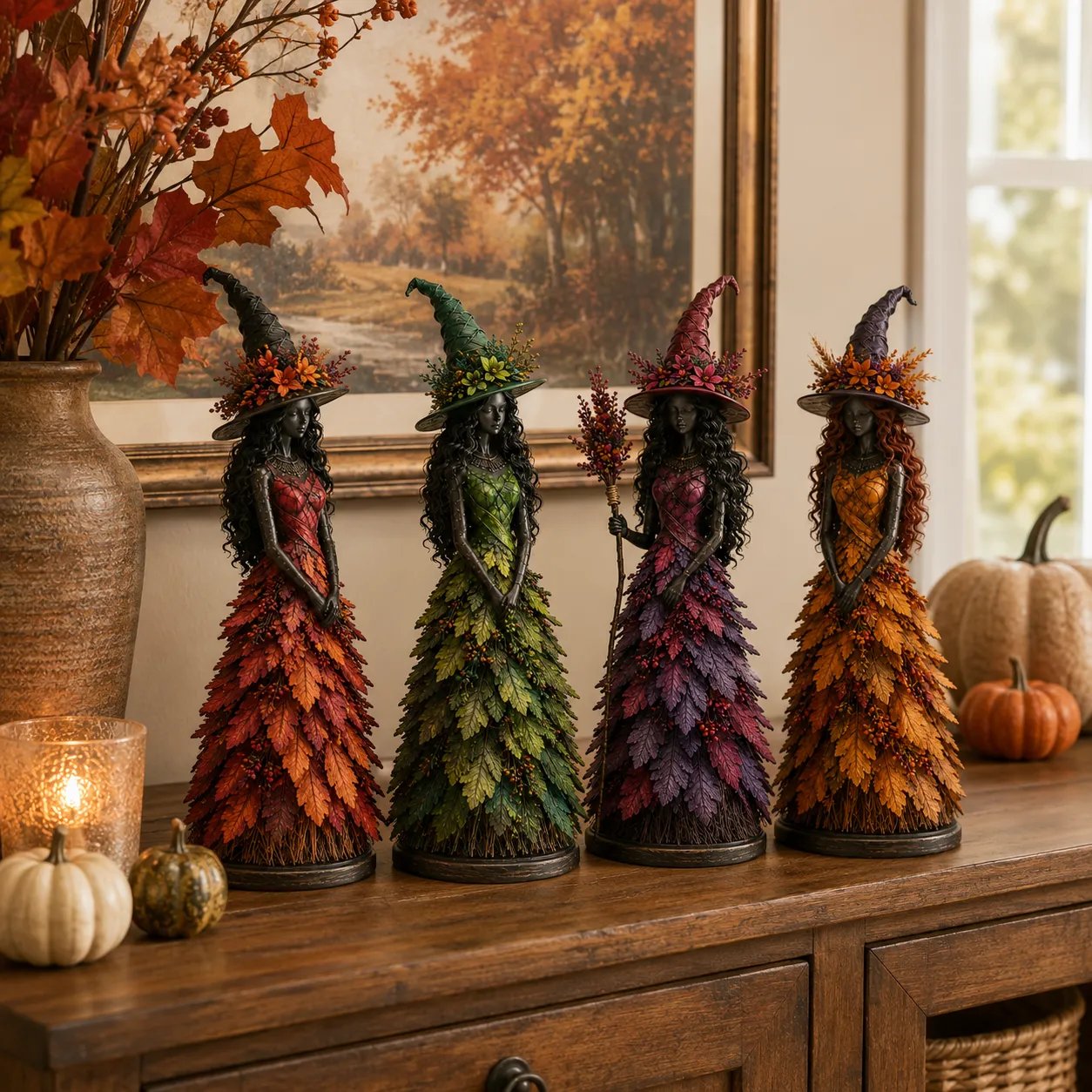 🔥LAST DAY 50% OFF - 🧙‍♀️Enchanted Autumn Witch Figurine