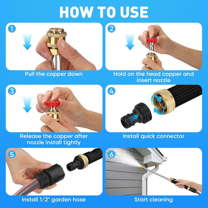 🔥Last Day Sale 49% OFF🔥Jet Nozzle Power Washer for Garden Hose