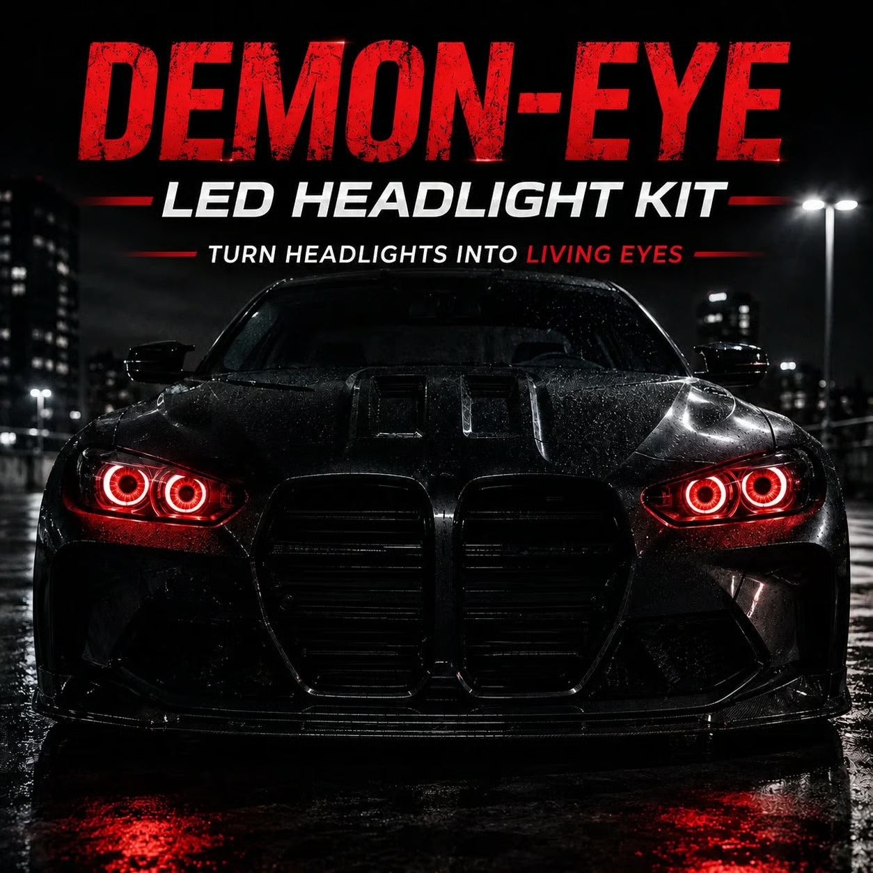 👁️ Demon Eye RGB Headlight Kit – Animated Iris Car Lighting Upgrade