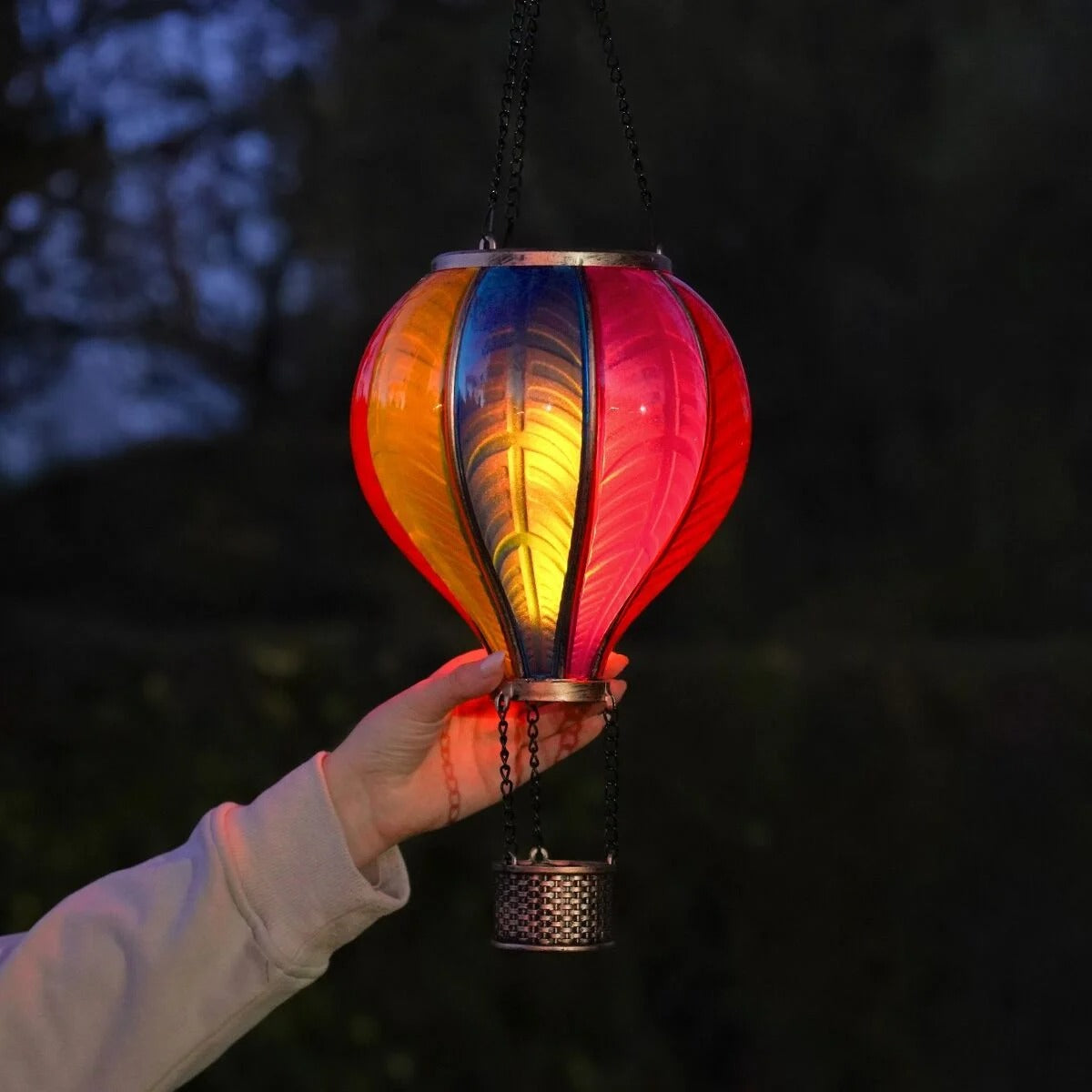 🎁 Last Day Promotion 49% OFF 🔥Solar Cool Flame XL Hanging Rainbow Balloon Lantern