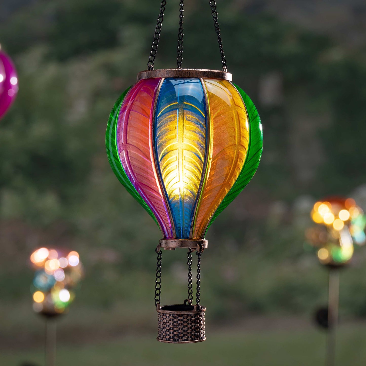🎁 Last Day Promotion 49% OFF 🔥Solar Cool Flame XL Hanging Rainbow Balloon Lantern