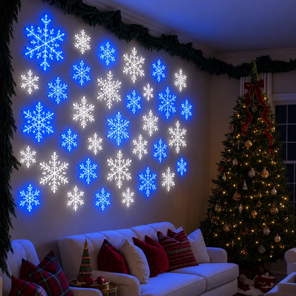 ❄️✨LED Snowflake Wall Light Set – Magical Christmas Decor
