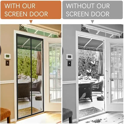 🔥2026 HOT SALE🏠🔥Breathable Mesh Curtain with Hands-Free Magnetic Closure