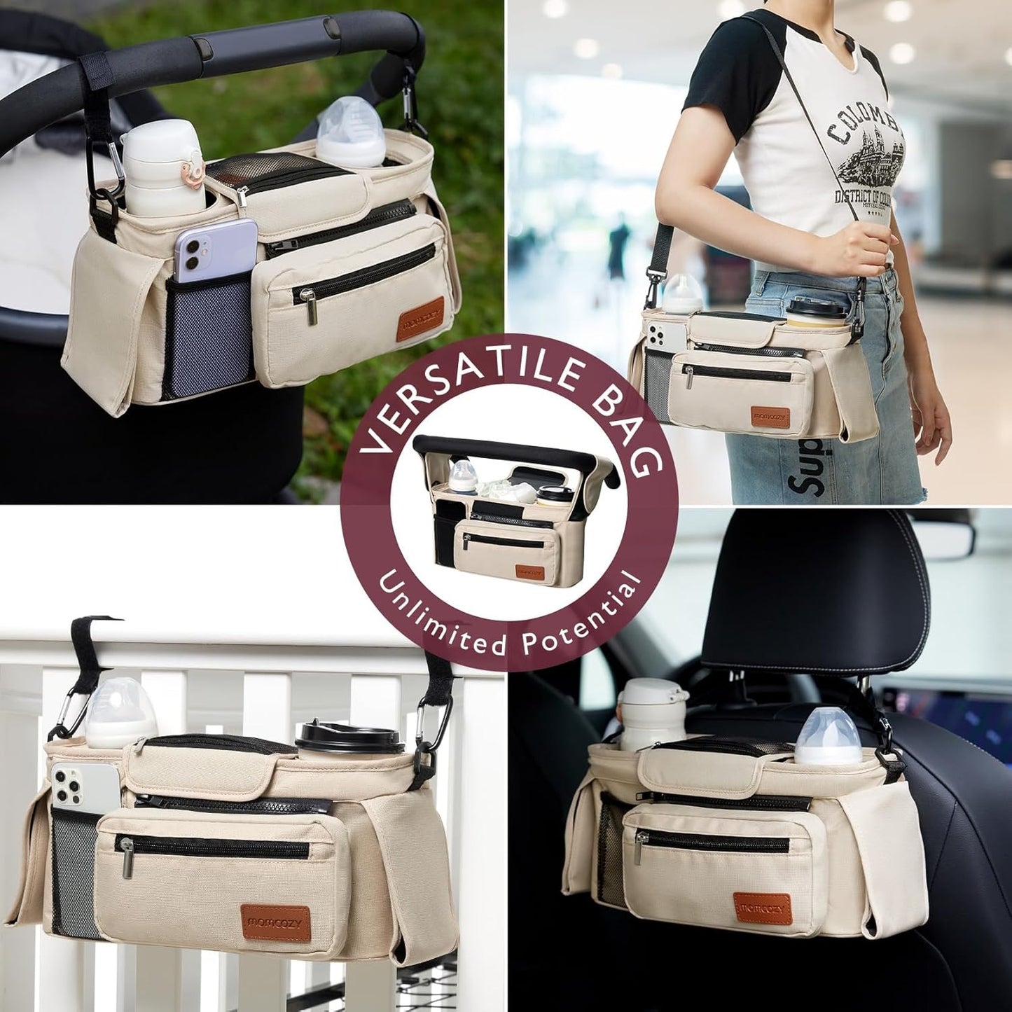🏆Last Day 50% OFF💥Universal Stroller Organizer - Insulated Dual Cup Holders