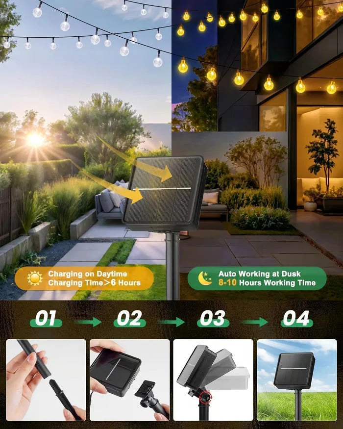 🔥Last Day Special Sale 70% OFF - Smart Auto-Sensing LED Outdoor String Lights