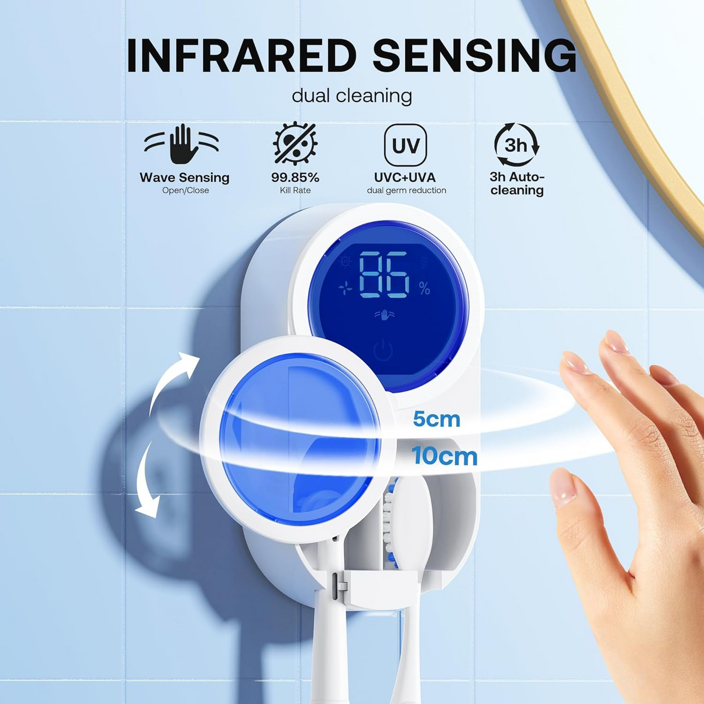 💥LAST DAY SALE 49% OFF💥Infrared Sensor Toothbrush Sanitizer Holder