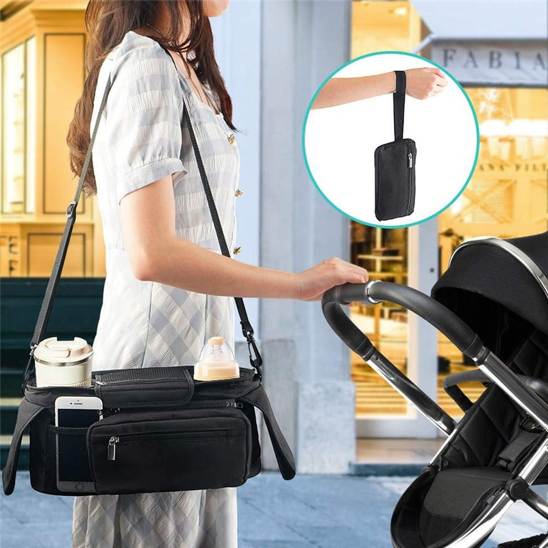 🏆Last Day 50% OFF💥Universal Stroller Organizer - Insulated Dual Cup Holders