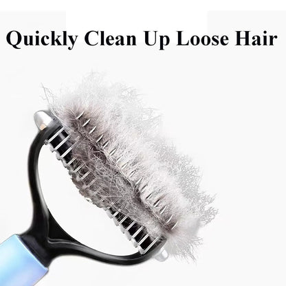 🐾 FLASH SALE: 50% OFF! ✨ Double-Sided Deshedding Pet Brush – Dual-Sided, Ergonomic & Gentle for Dogs & Cats 🐶