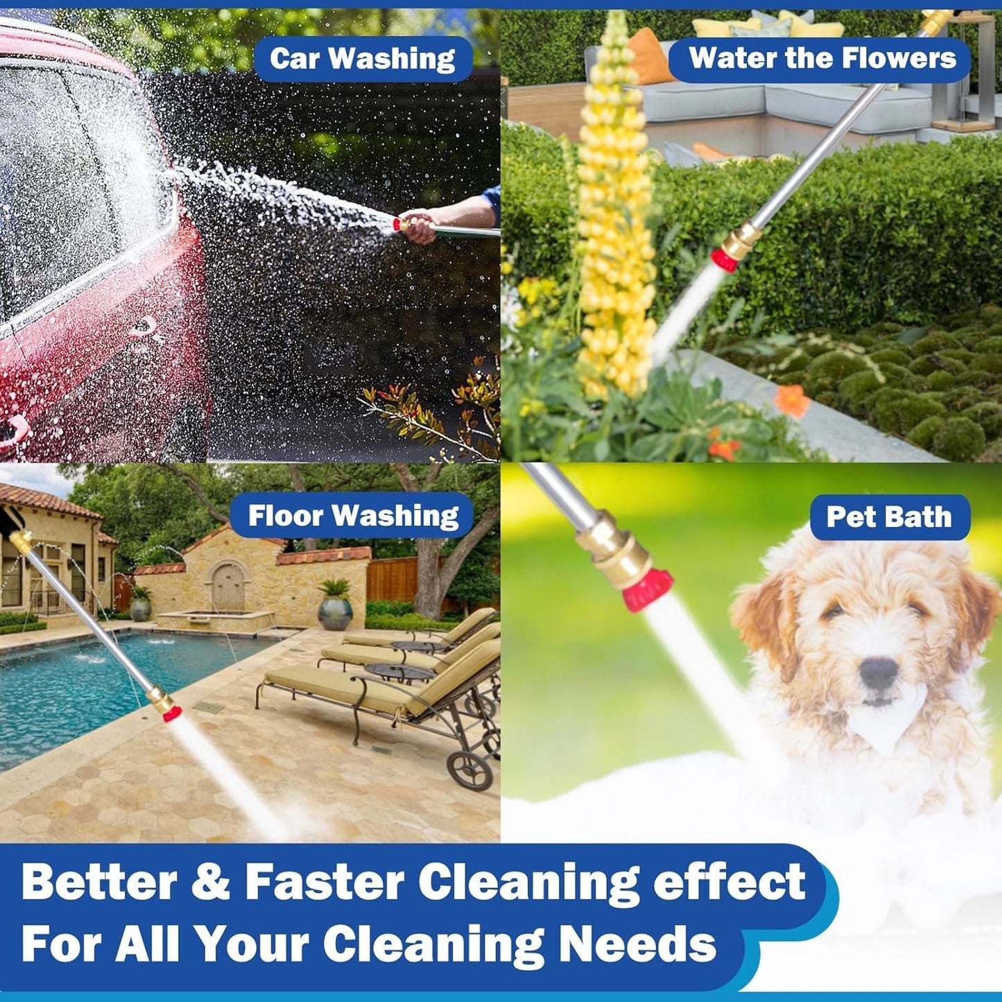 🔥Last Day Sale 49% OFF🔥Jet Nozzle Power Washer for Garden Hose