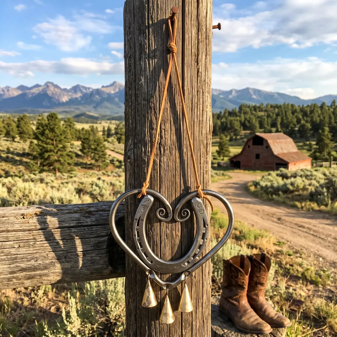 ❤️ Jordan’s Final Collection™ | Horseshoe Heart Wind Chime | Veteran Story Gift for Home, Porch & Garden