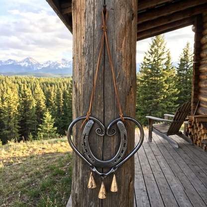 ❤️ Jordan’s Final Collection™ | Horseshoe Heart Wind Chime | Veteran Story Gift for Home, Porch & Garden