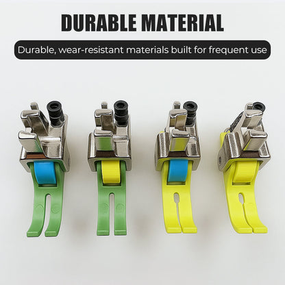 4 Pack Plastic Roller Presser Foot, Smooth Sewing For Multiple Fabrics
