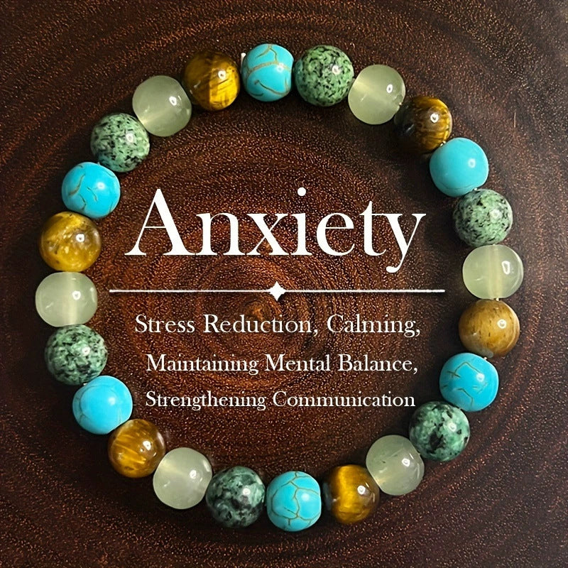 ✨ Natural Stone Bead Bracelet – Elegant Gradient Energy-Inspired Jewelry