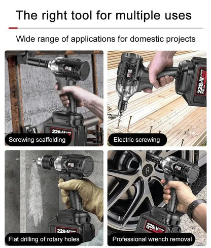 🔧50% OFF!⚡Cordless Brushless Impact Wrench 1/2 Inch, High Torque, 2x Battery Fast Charger🛠️