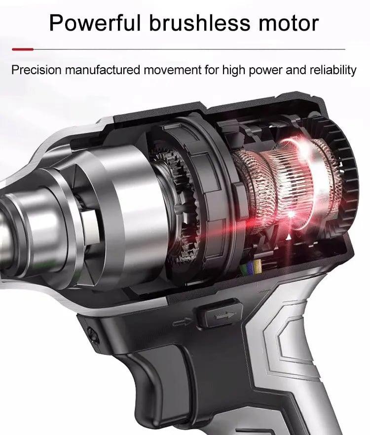 🔧50% OFF!⚡Cordless Brushless Impact Wrench 1/2 Inch, High Torque, 2x Battery Fast Charger🛠️