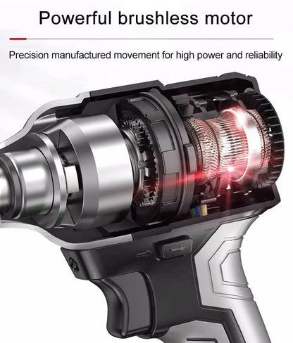 🔧50% OFF!⚡Cordless Brushless Impact Wrench 1/2 Inch, High Torque, 2x Battery Fast Charger🛠️