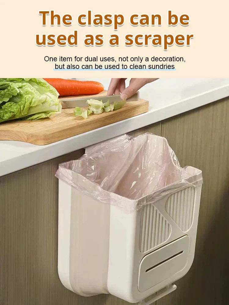 🔥While Supplies Last 50% OFF!🎉 Folding Hanging Kitchen Waste Trash Can