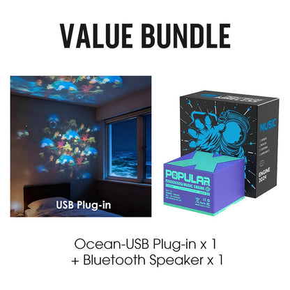 🌊 Transform Your Room into an Underwater Paradise | Dynamic Rotating LED Projector Light with Ocean Waves & Aurora Effects